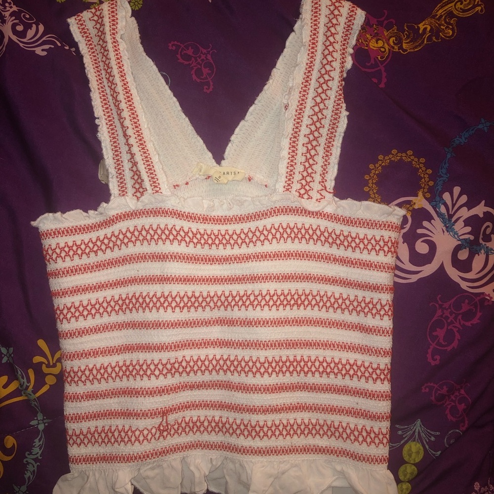 Black & Red Woven Pacsun Top